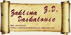 Žaklina Daskalović vizit kartica